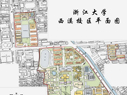 西溪校区位于杭州西北部，西溪河畔，地处杭州高新技术开发区。校区占地总面积684亩，校舍总建筑面积近50万平方米。